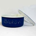 Emaye Bisküvi Kutusu Mavi