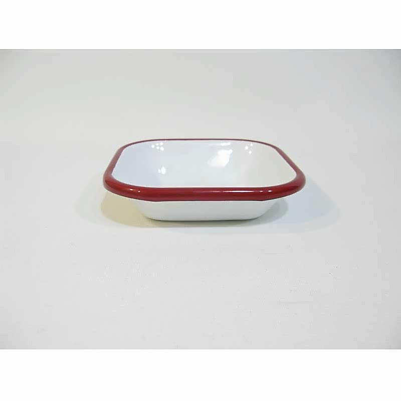 Emaye Mini Meze Tabağı Kırmızı