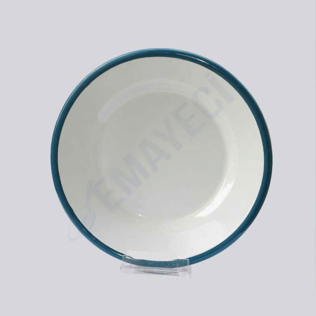 Emaye Servis Tabağı 21 cm Petrol Yeşili