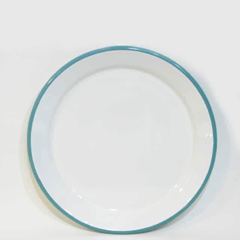 Emaye Servis Tabağı 25 cm Turkuaz