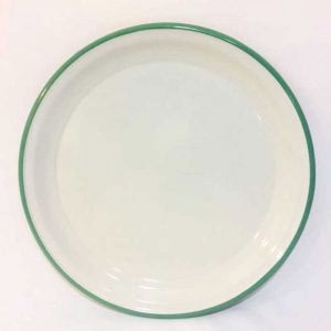 Emaye Sini 40 cm Yeşil Çizgili