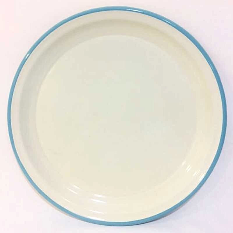Emaye Sini 45 cm Mavi Çizgili