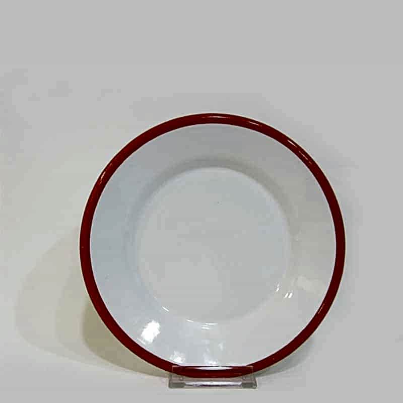 Emaye Tabak 21 cm Kırmızı