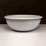 Emaye Kase 16 cm Beyaz