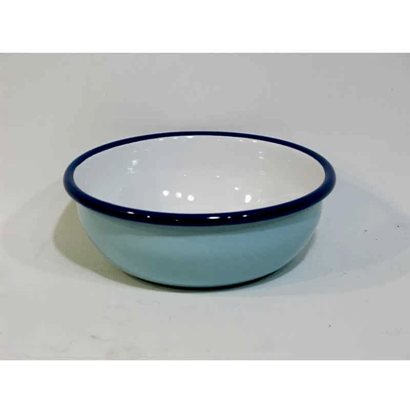 Emaye Kase 14 cm Açık Mavi