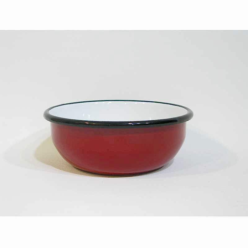 Emaye Kase 14 cm Kırmızı
