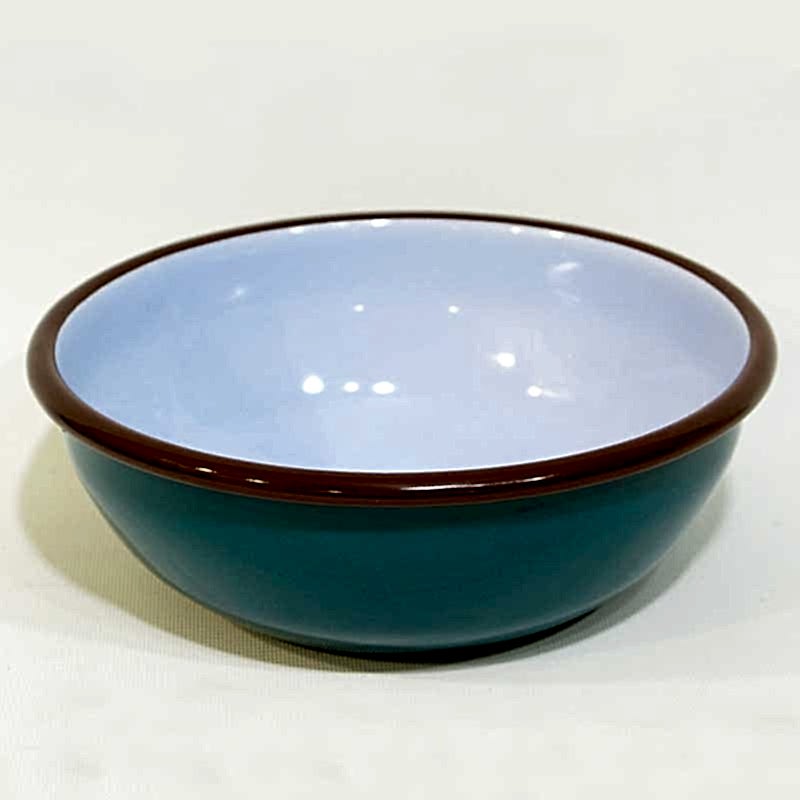 Emaye Kase 16 cm Petrol Yeşili