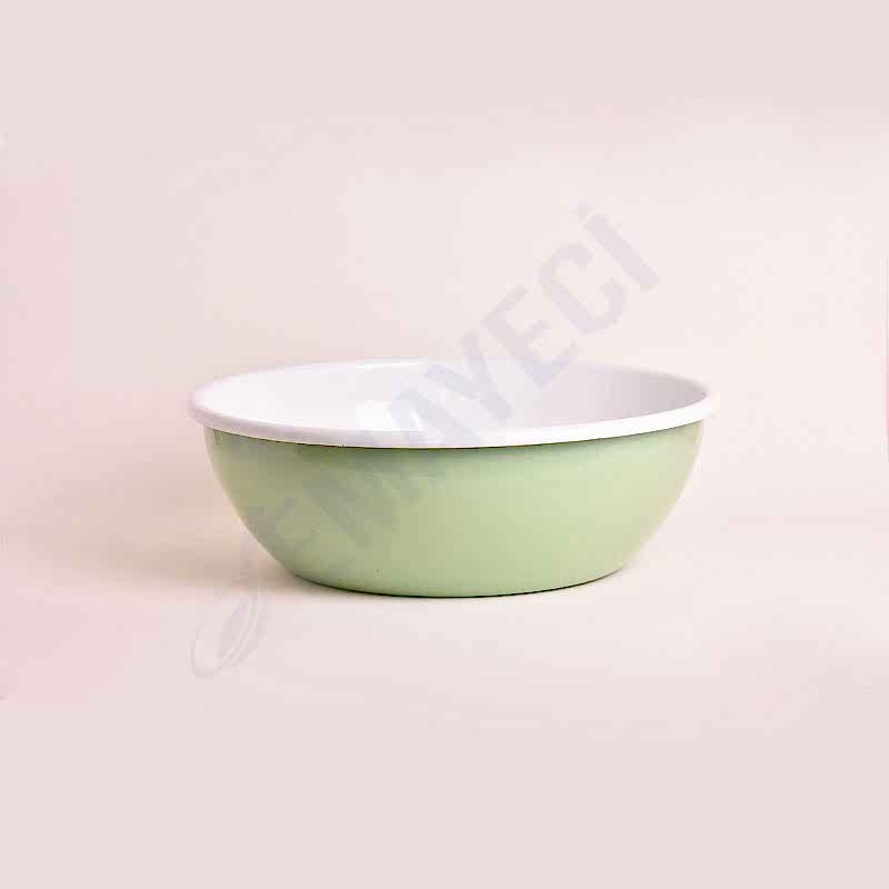 Emaye Kase 26 cm Mint Yeşili