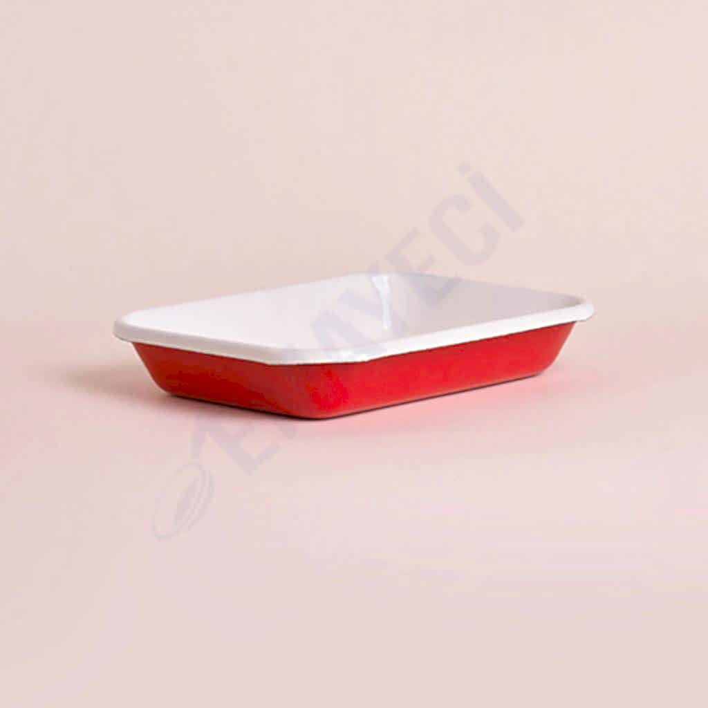 Emaye Meze Tabağı 21 x 16 cm Kiremit