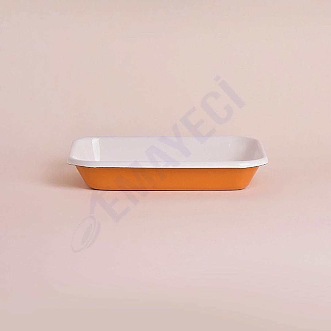 Emaye Meze Tabağı 21 x 16 cm Oksit Sarı