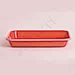Emaye Meze Tabağı 26 x 18 cm Kiremit Pembe