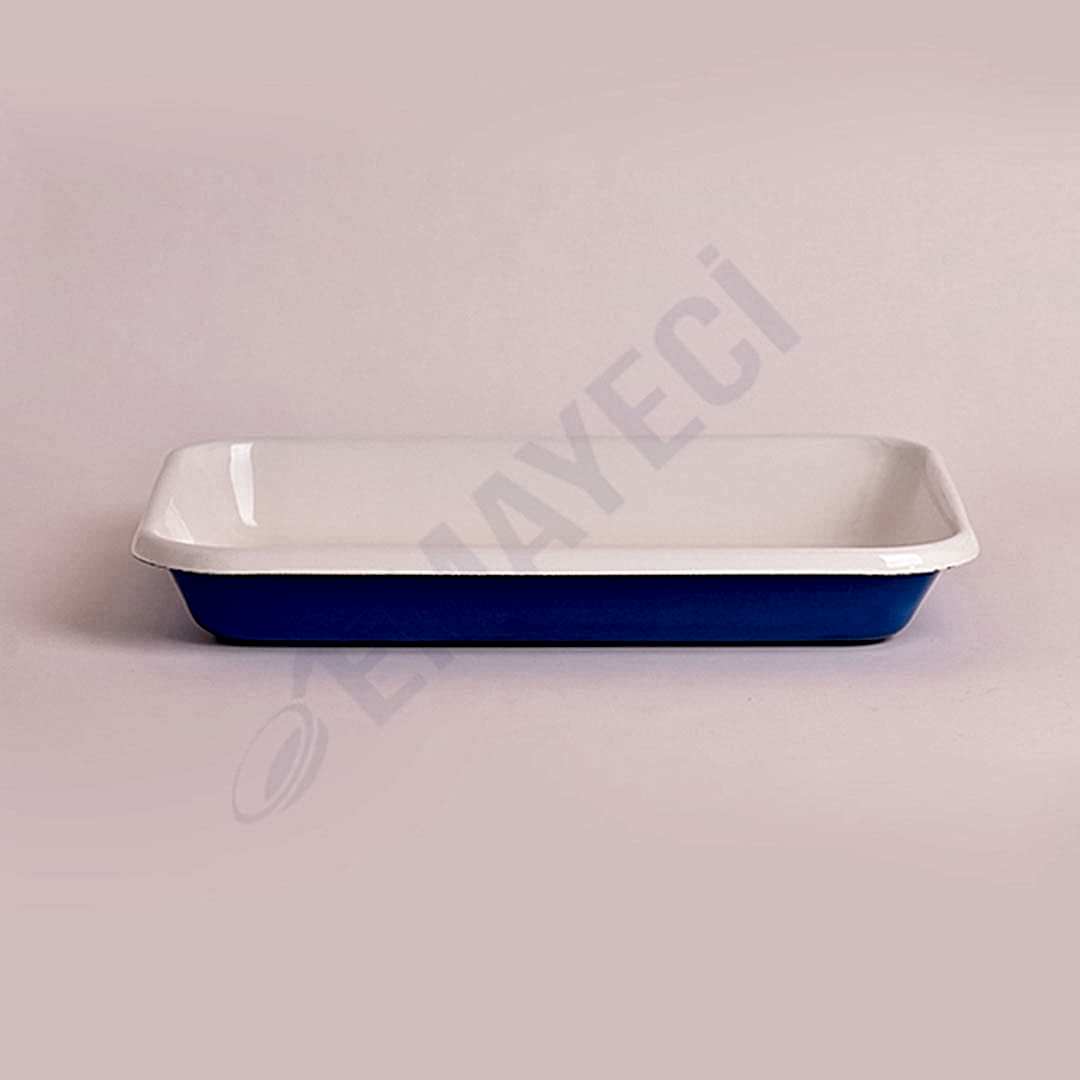 Emaye Meze Tabağı 26 x 18 cm Mavi