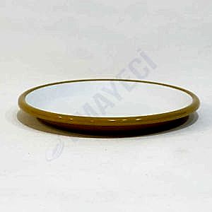 Emaye Servis Tabağı 20 cm Oksit Sarı