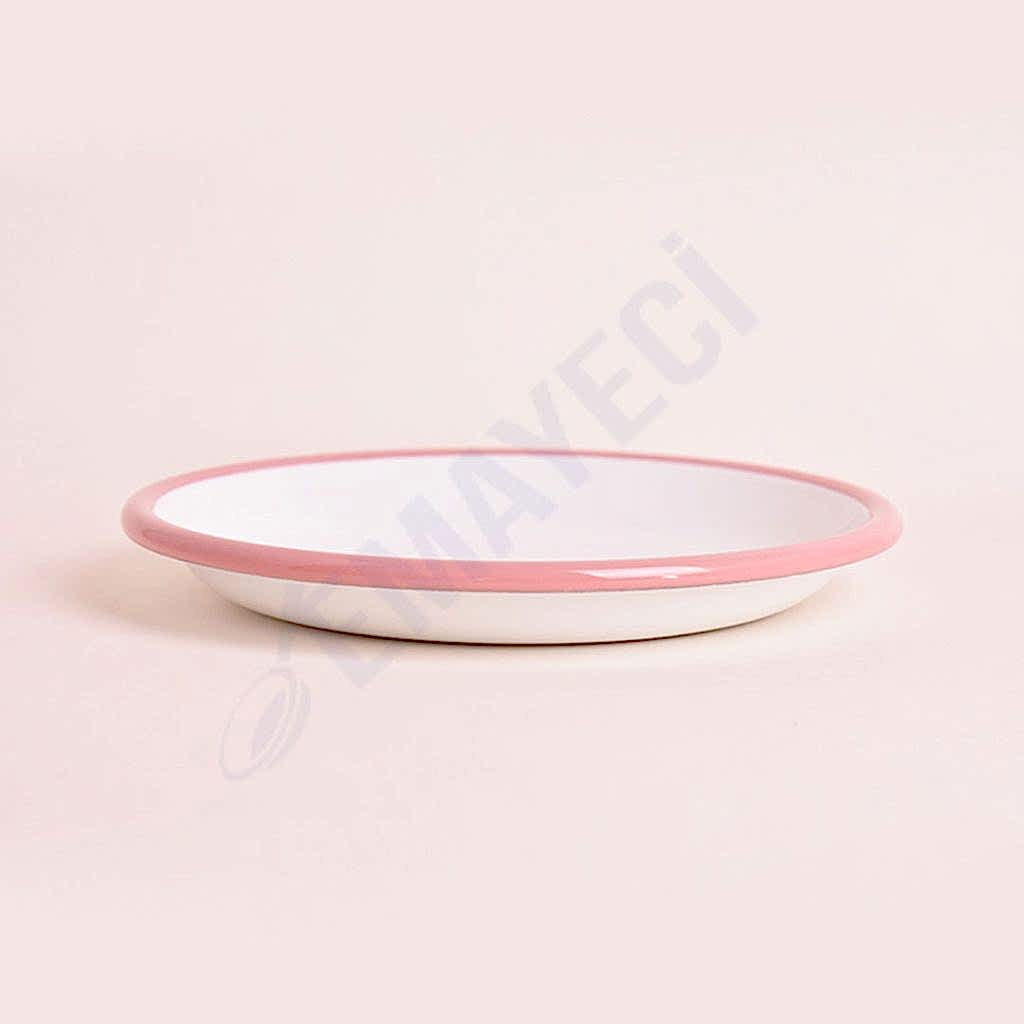 Emaye Servis Tabağı 20 cm Pembe