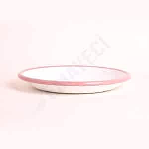Emaye Servis Tabağı 20 cm Pembe