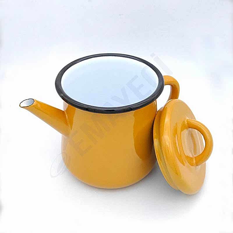 Emaye Demlik 850 ml Oksit Sarı