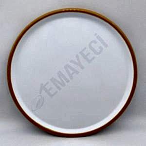 Emaye Pizza Tabağı Beyaz Sarı