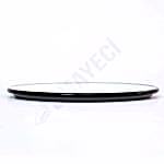 Emaye Pizza Tabağı 28 cm Gri