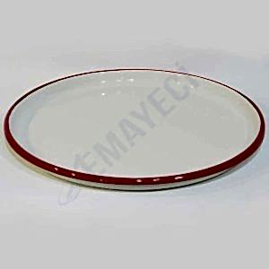Emaye Pizza Tabağı 32 cm Kırmızı