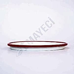 Emaye Pizza Tabağı Kırmızı