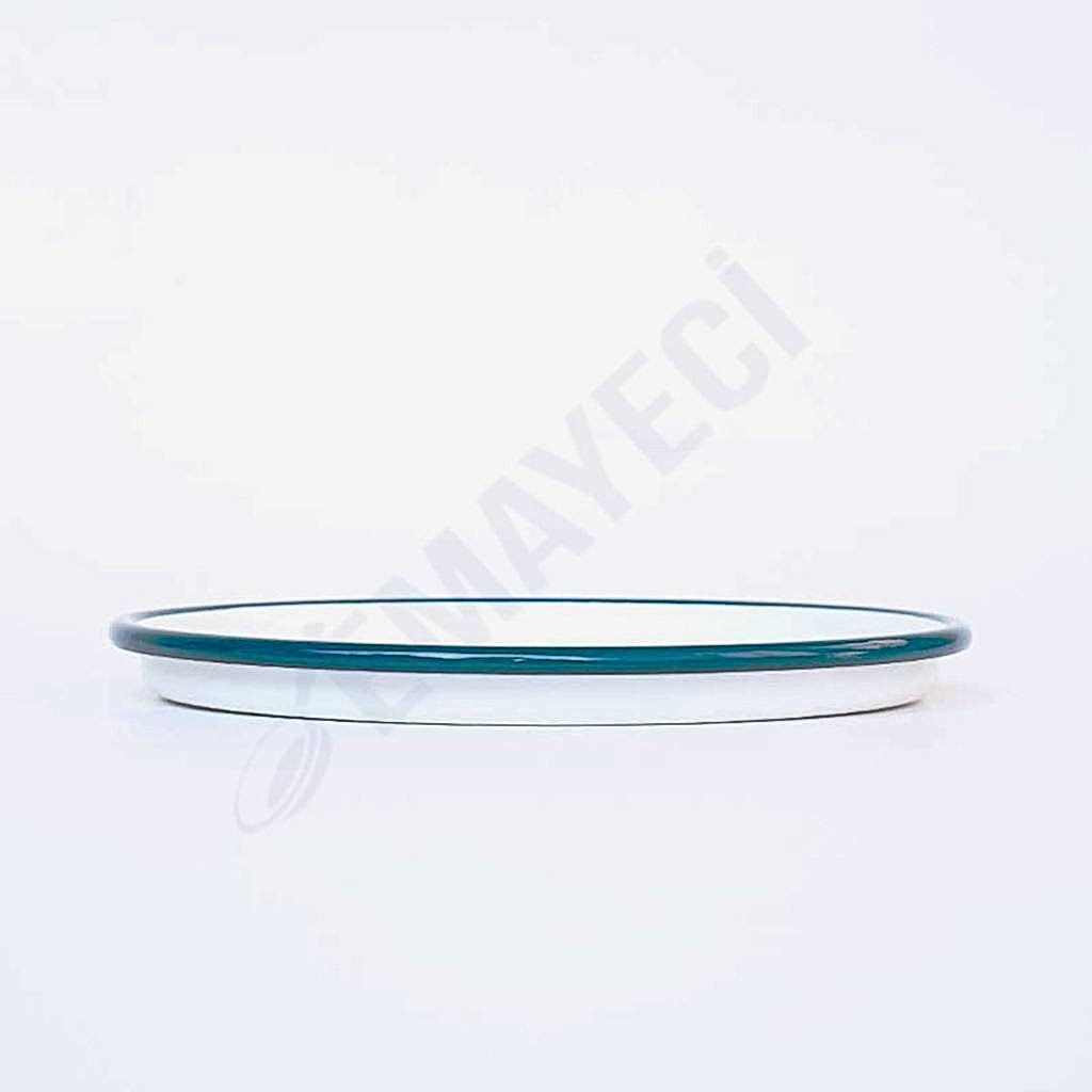 Emaye Pizza Tabağı Petrol Yeşili
