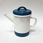 Emaye Silindir Demlik 850 ml Beyaz Laci