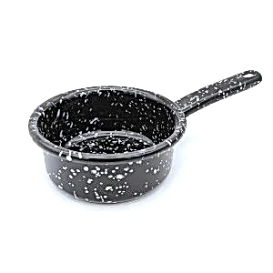 Kaserol 16 cm Sıçratma Desen Siyah