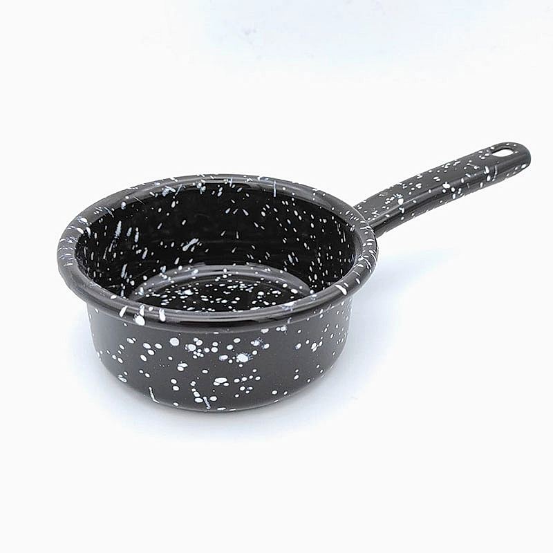 Kaserol 16 cm Sıçratma Desen Siyah