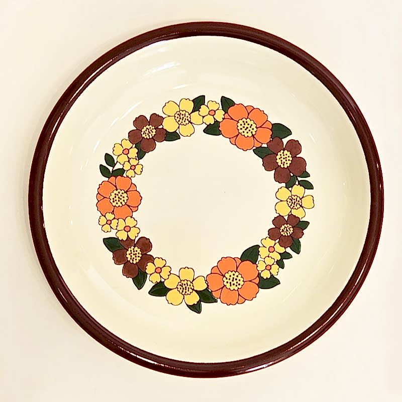 Emaye Tabak 20 cm Çiçekli